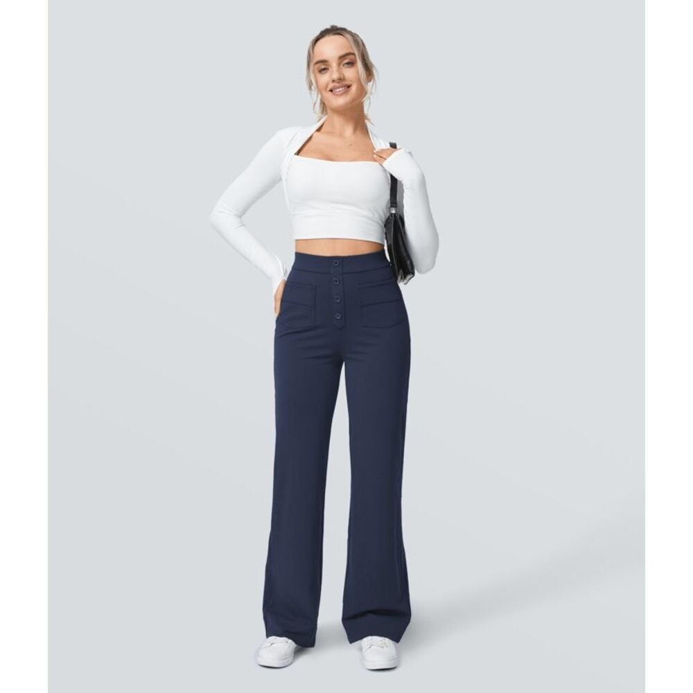 HALARA Deep Blue Wide Leg Pants *TALL*